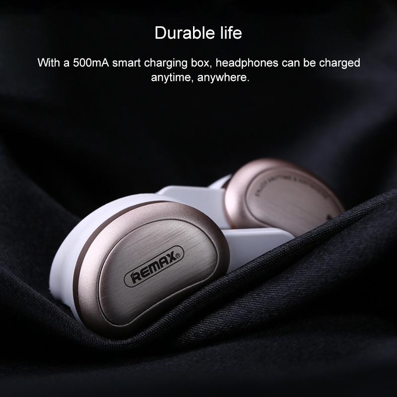 Wireless Bluetooth Earphones With Charging Box - Half Moon Shape Gold-1915196562909302788