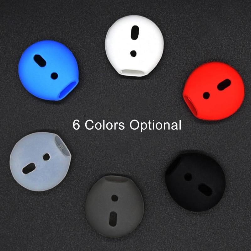 2-Pack Silicone Ear Caps For Apple Airpods / Earpods - Red-1915196591682228229