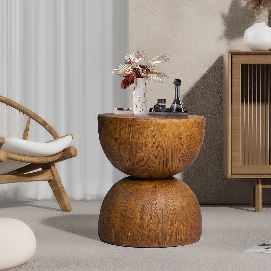 Levede Side Table Terrazzo Coffee Tables Oak-1910113292760780806