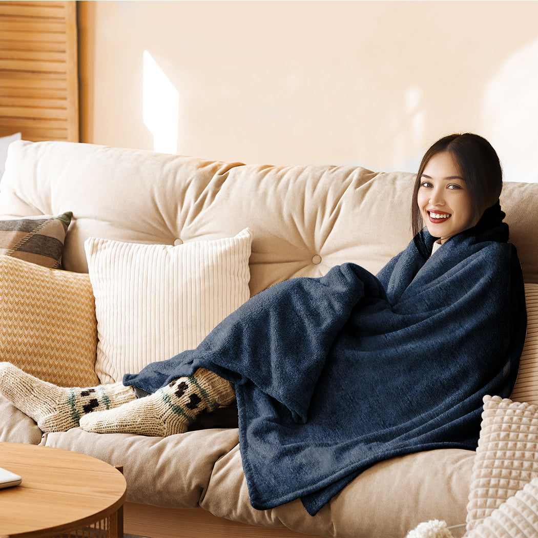 DreamZ Electric Throw Blanket Heated Timer Bedding Washable Warm Winter 160X130-1942353796550234118