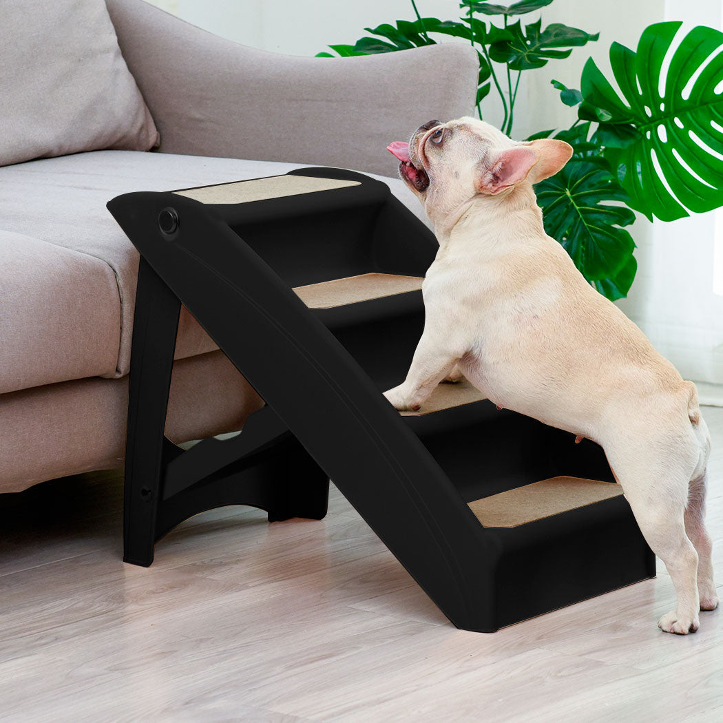 PaWz Pet Ramp Indoor Dog Steps Stair Black-1942353066460319750