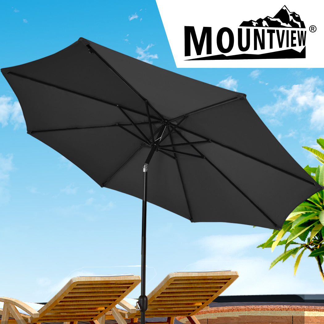 Mountview Outdoor Patio Aluminum Tiltable Charcoal-1942352874214395910