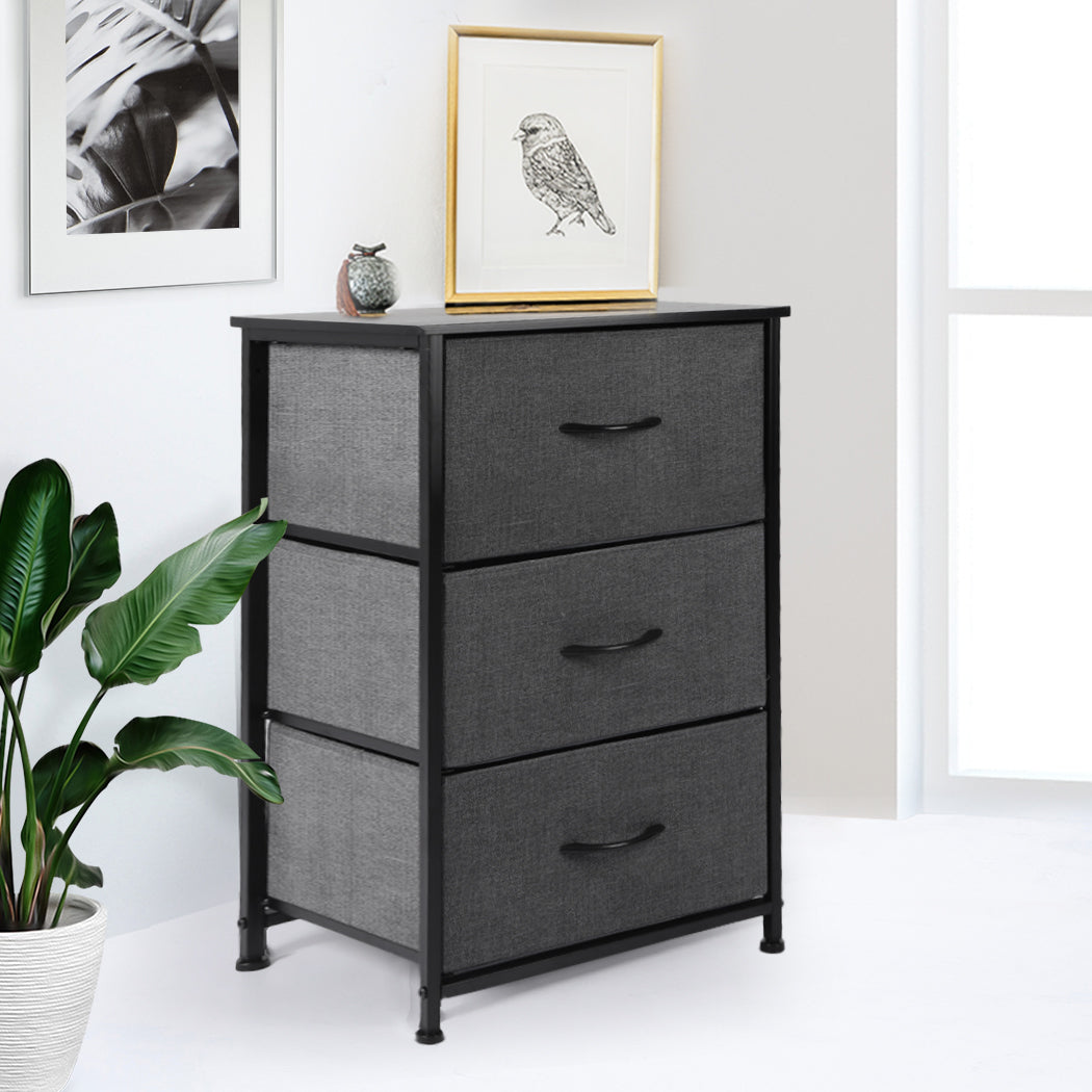 Levede Storage Cabinet Tower Chest Dark Grey-1917016726277591046