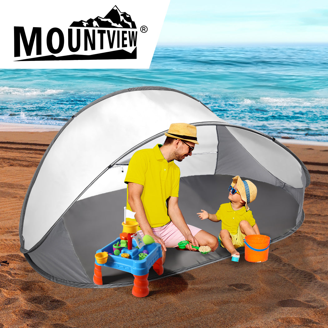 Mountview Pop Up Tent Camping Beach Grey-1942352873669136390