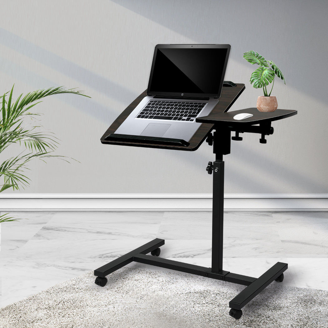 Levede Mobile Laptop Desk Adjustable Oak-1919892937286750214