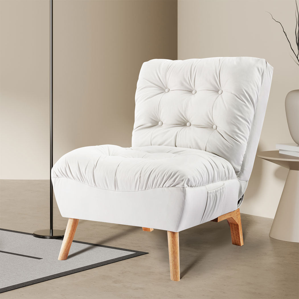 Levede Lounge Accent Chair Sofa Recliner Cream-1910113169913810950