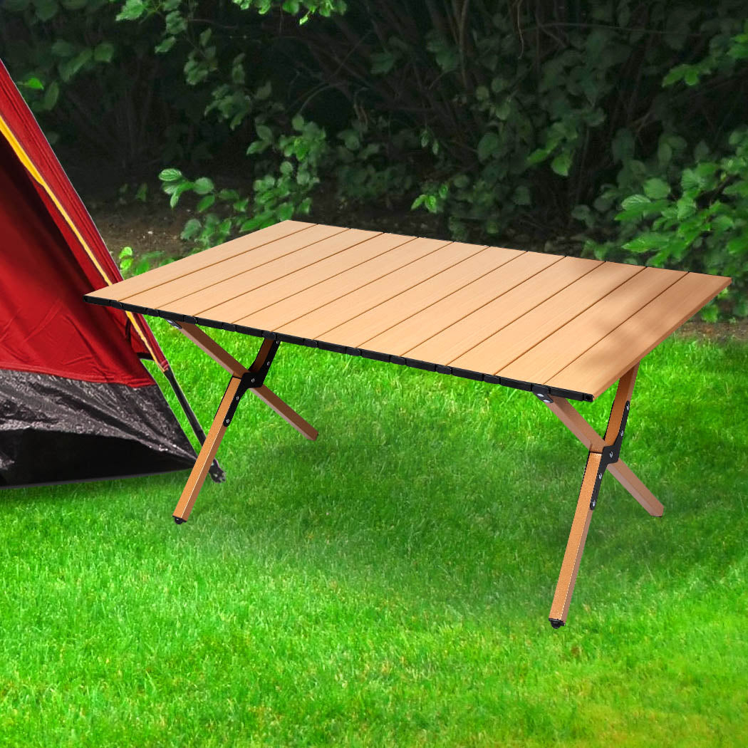 Levede Folding Camping Table Portable Oak-1942353029793714182