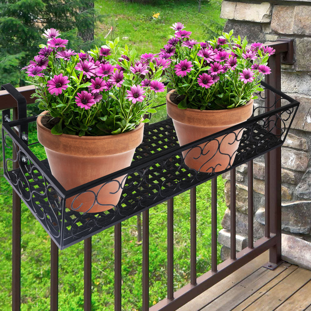 Levede Plant Stand Outdoor Indoor Home Black Rectangle-1942353743106412550