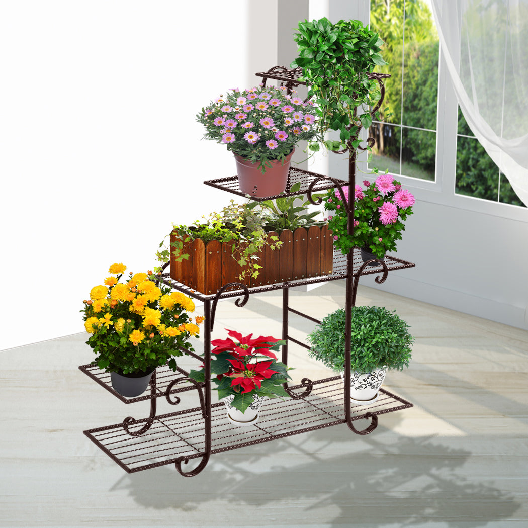 Levede Plant Stand Outdoor Indoor Metal Bronze-1942353740409475078