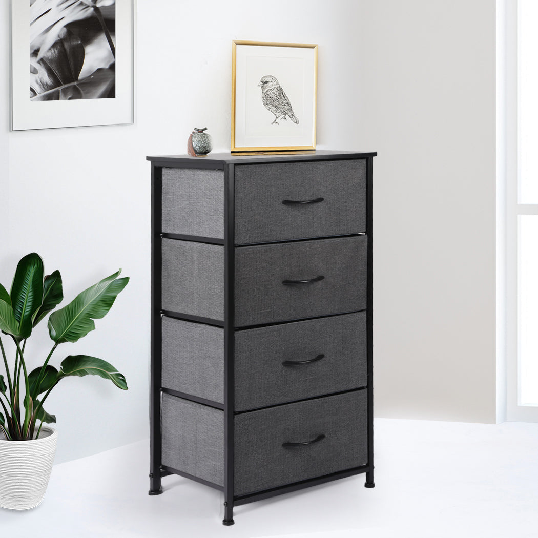Levede Storage Cabinet Tower Chest Dark Grey-1917016725942046726