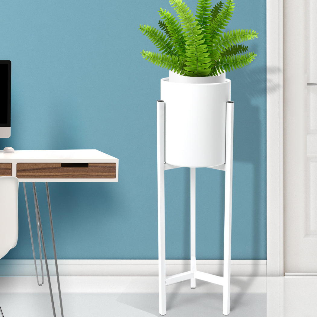 Levede Plant Stand Garden Planter Metal White Large-1942352905852030982