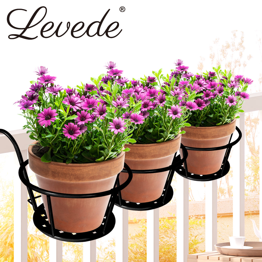 Levede 3x Plant Stand flower Holder Black-1942352904547602438