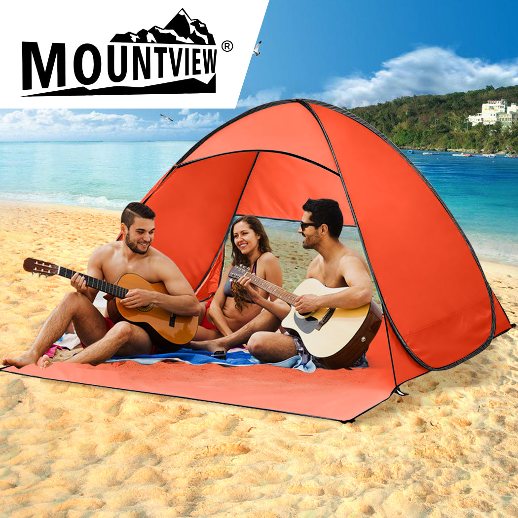 Mountview Pop Up Beach Tent Caming Portable Orange-1942352872092078086