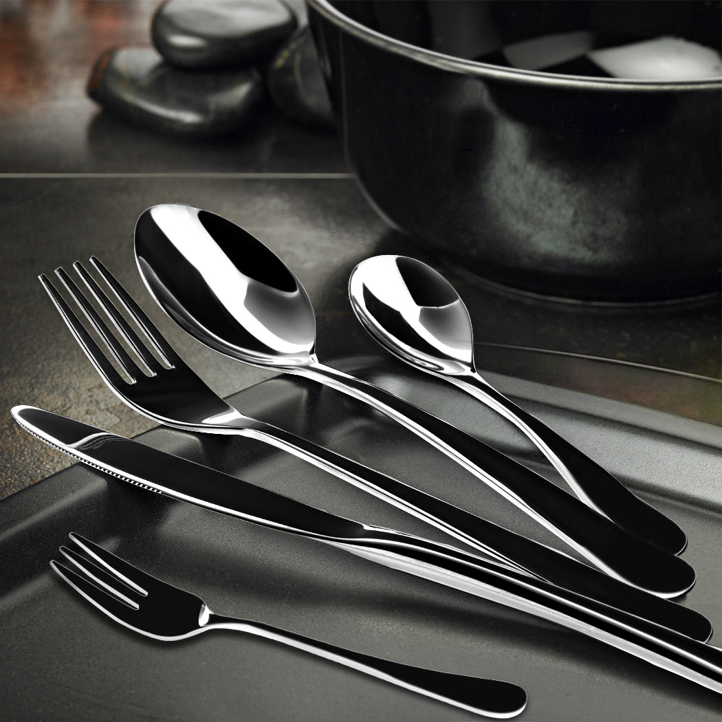 Stainless Steel Cutlery Set Travel Knife Black-1942352917583499270