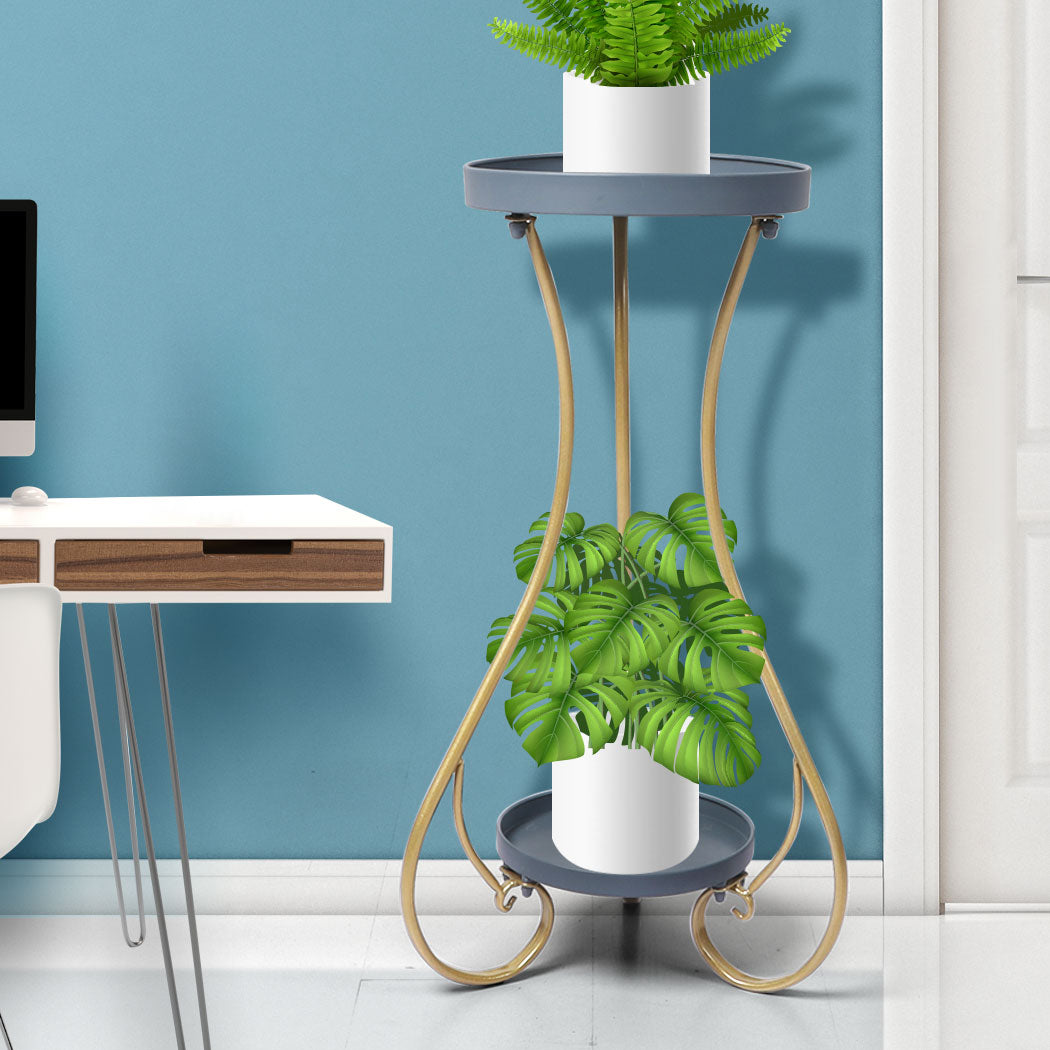 Levede Plant Stand 2 Tiers Outdoor Indoor Large-1942353744830271494