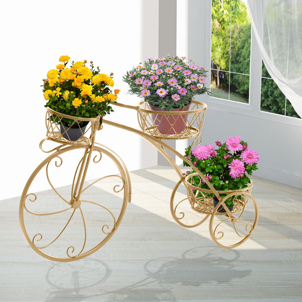 Levede Plant Stand Outdoor Indoor Metal Gold-1942353738241019910