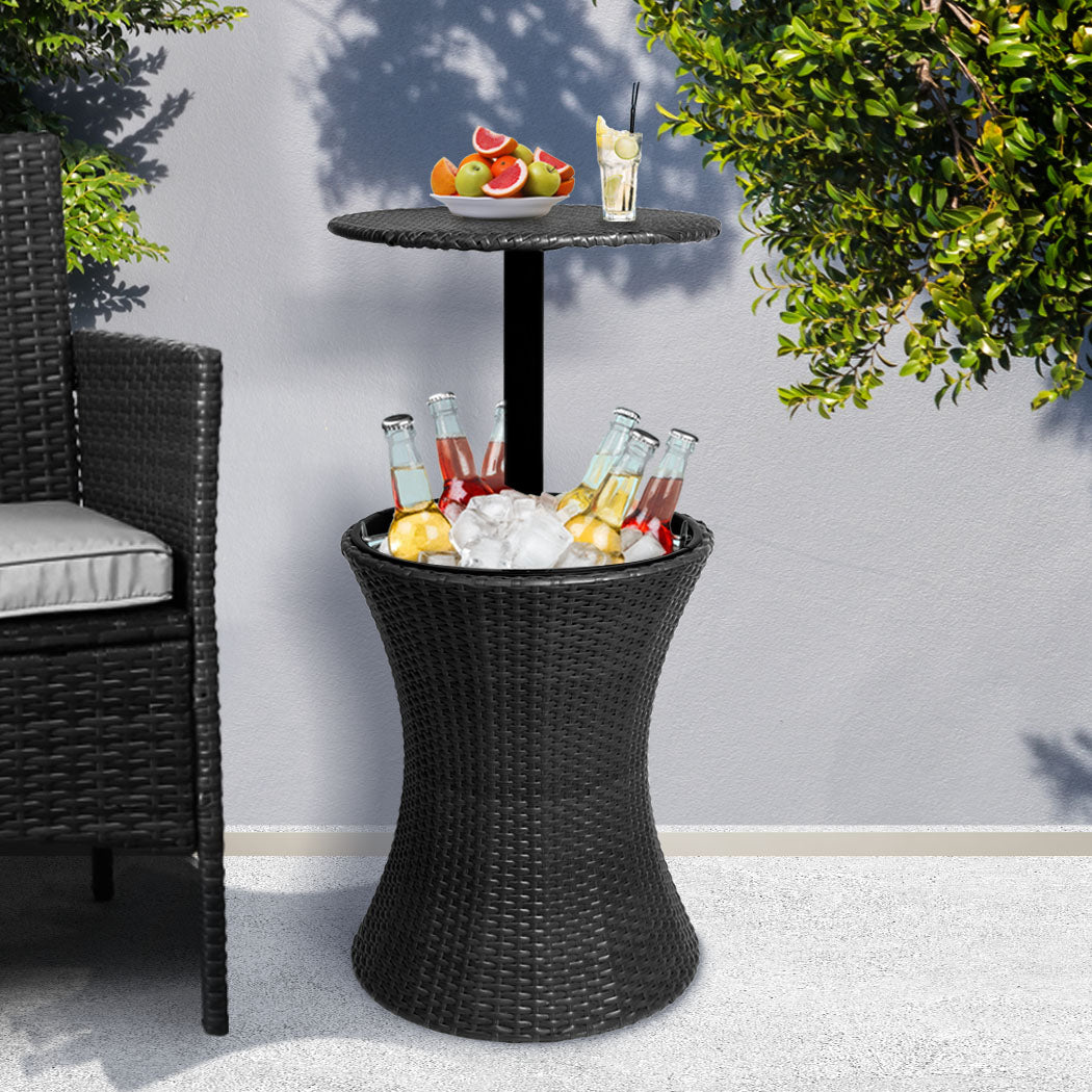 Levede Cooler Ice Bucket Table Bar Outdoor Black-1942353018414567430