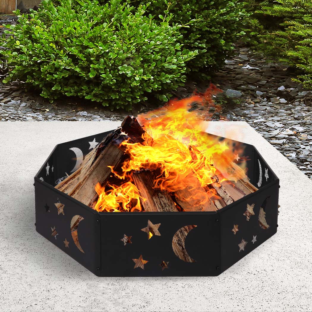 Moyasu Round Fire Pit Ring Outdoor Fireplace-1942353059883651078