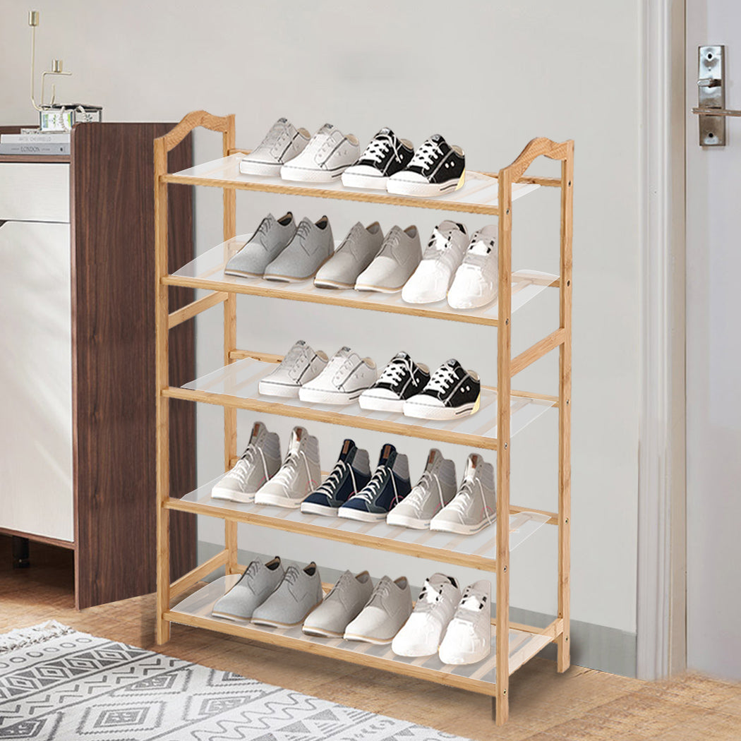 Levede Bamboo Shoe Rack Storage Wooden-1942353134529679366