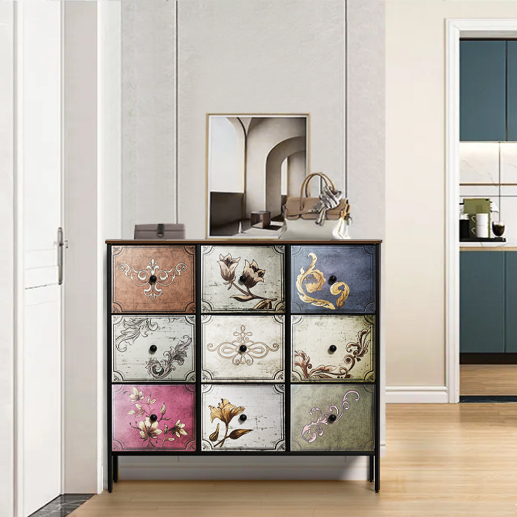 Levede 9 Chest of Drawers Storage Cabinet-1917016729624645638