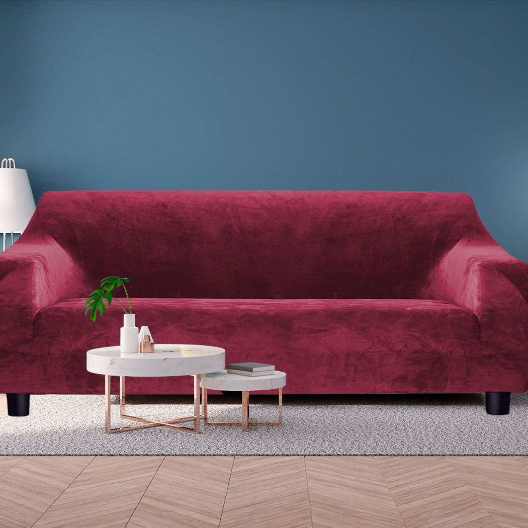 Marlow Sofa Covers 4 Seater High Stretch Wine-1942353148324745222