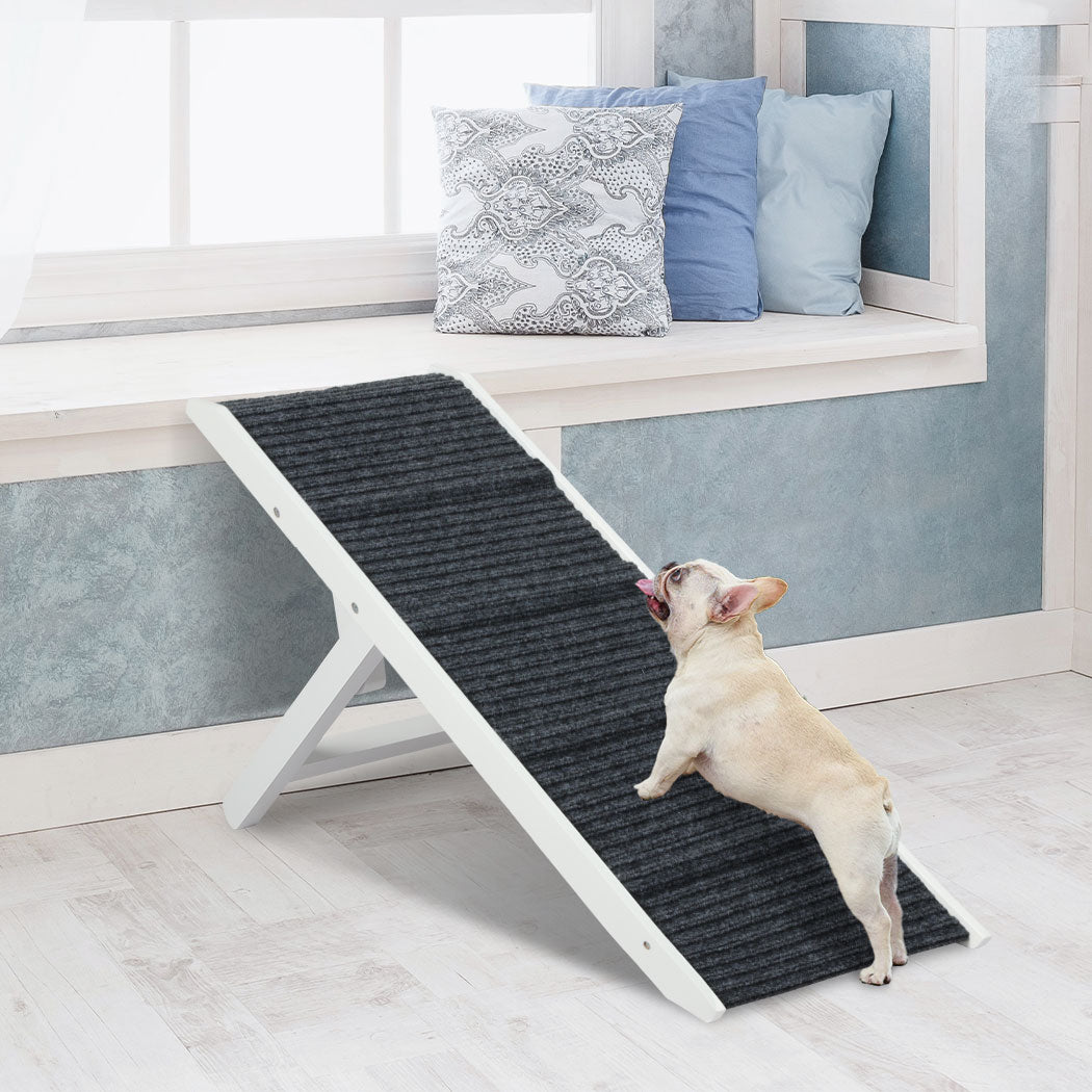PaWz Adjustable Dog Ramp Height Stair White-1942352743435997191