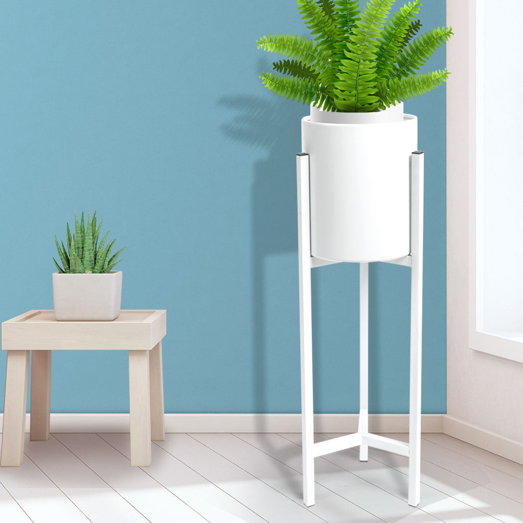 Levede Plant Stand Garden Planter Metal White Large-1942352905852030983