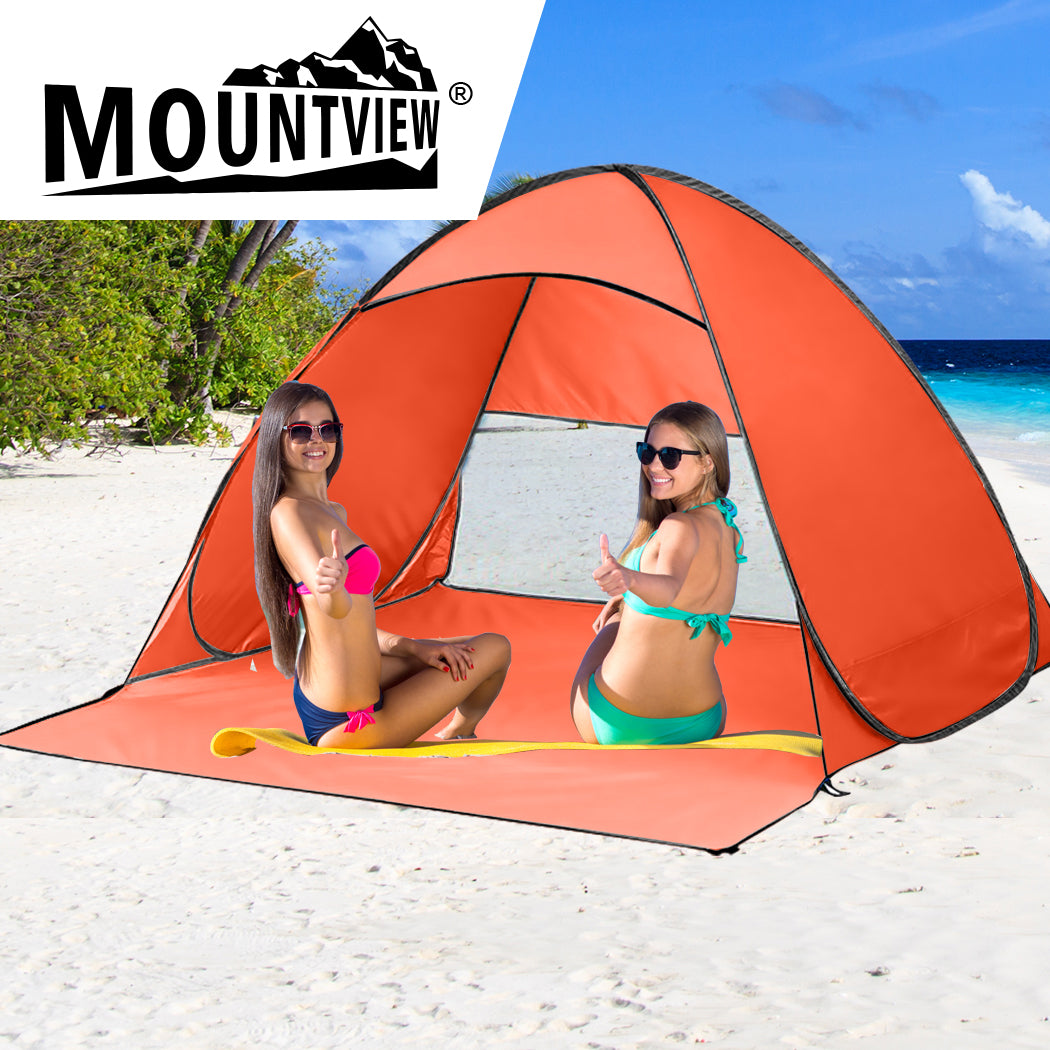 Mountview Pop Up Beach Tent Caming Portable Orange-1942352872092078087