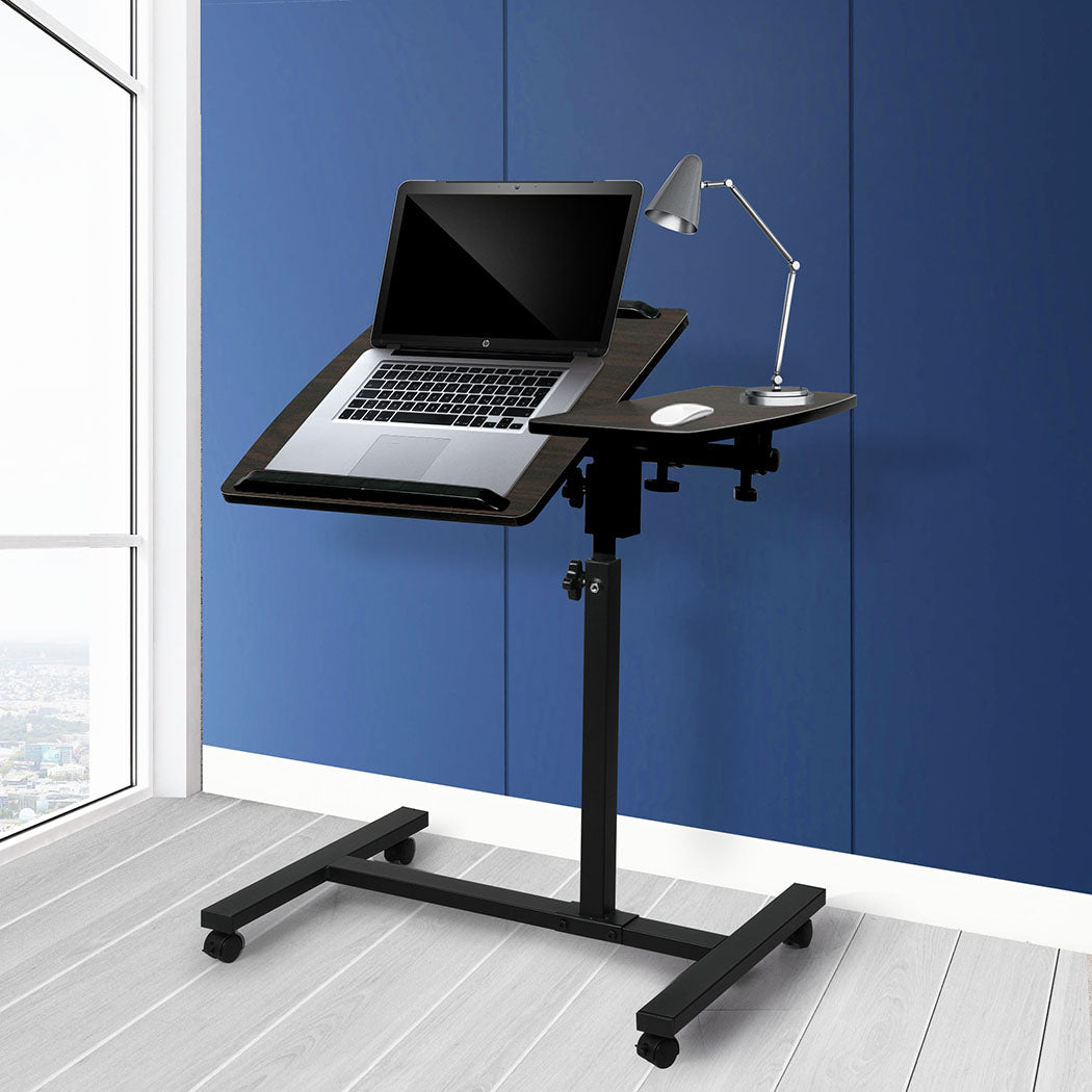 Levede Mobile Laptop Desk Adjustable Oak-1919892937286750215