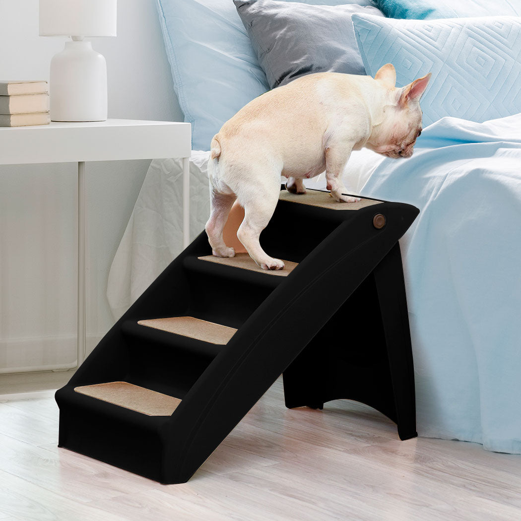 PaWz Pet Ramp Indoor Dog Steps Stair Black-1942353066460319751