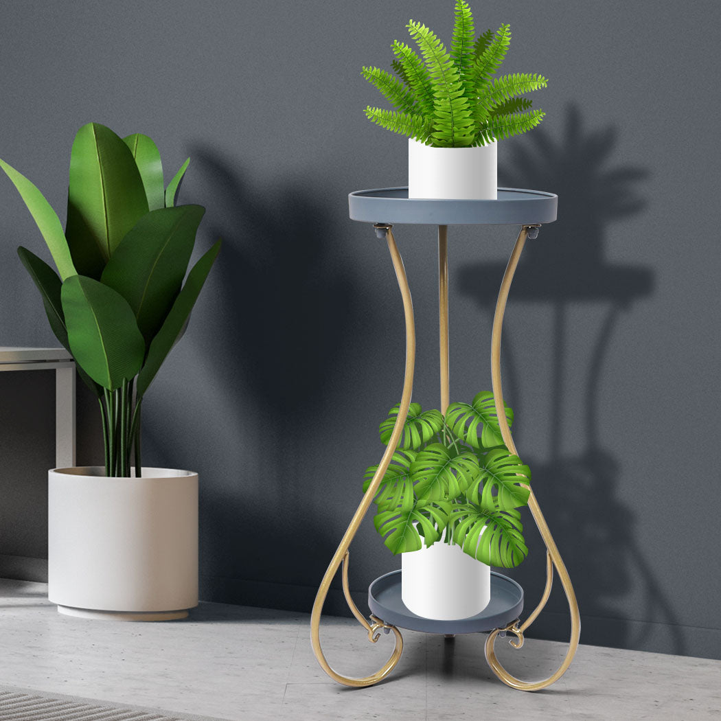 Levede Plant Stand 2 Tiers Outdoor Indoor Medium-1942353745526525959