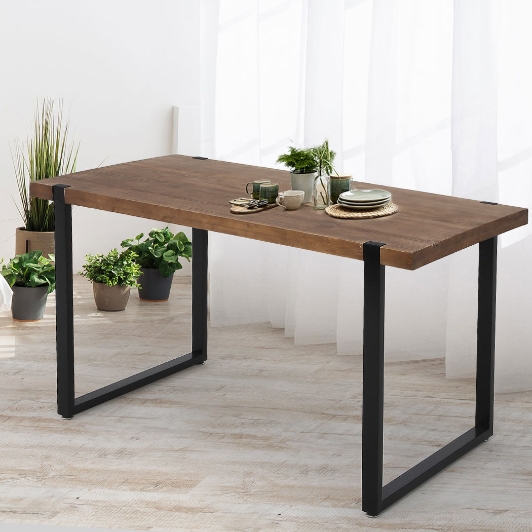 Levede Dining Table Industrial Wooden-1910113284334424071