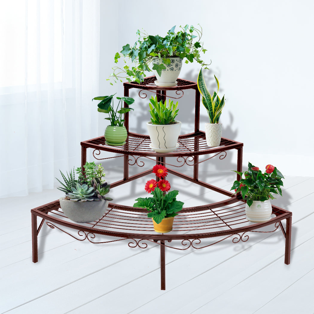 Levede Plant Stand Outdoor Indoor Metal-1942352901250879495