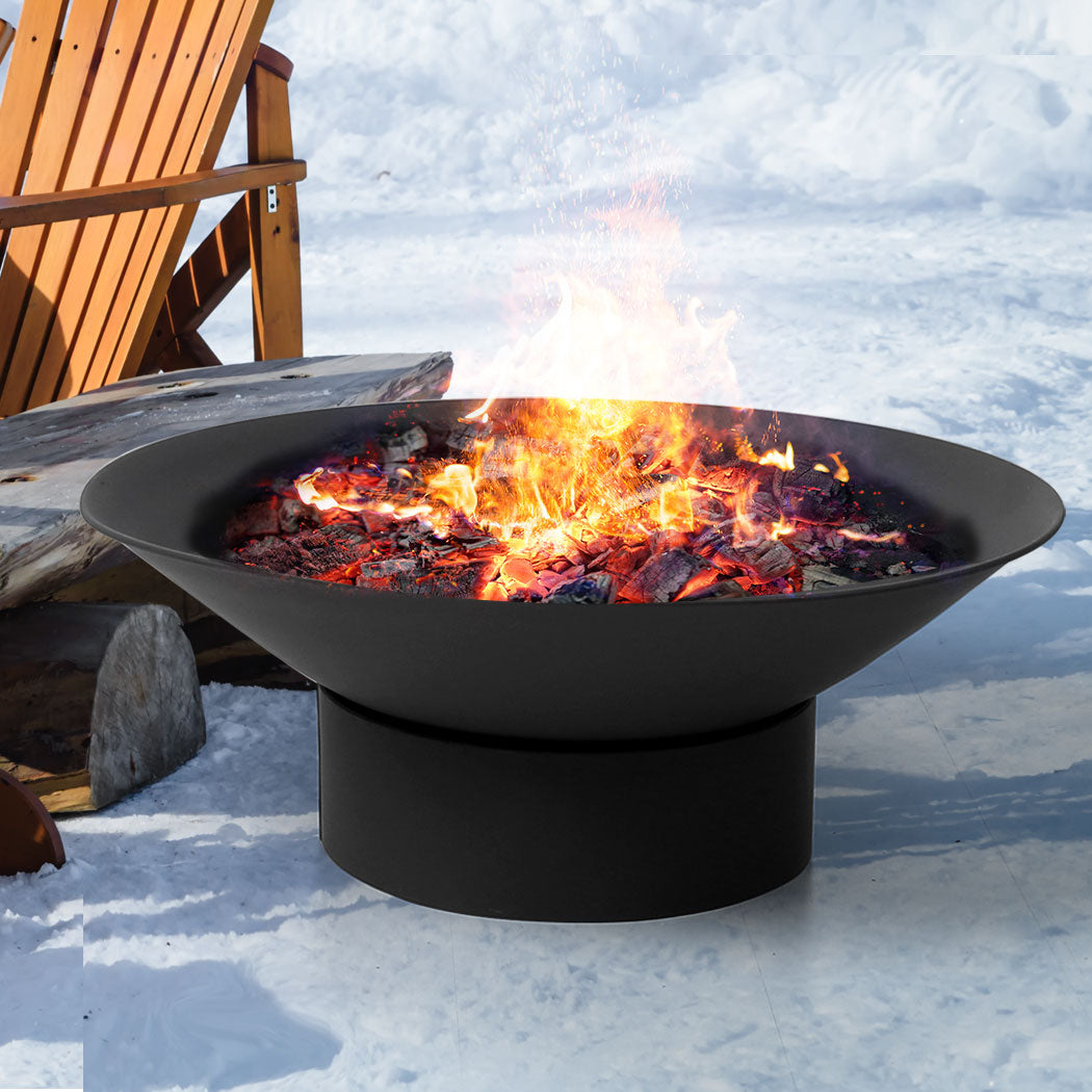 Moyasu 2IN1 Fire Pit Bowl Fireplace Black-1942353059187396615