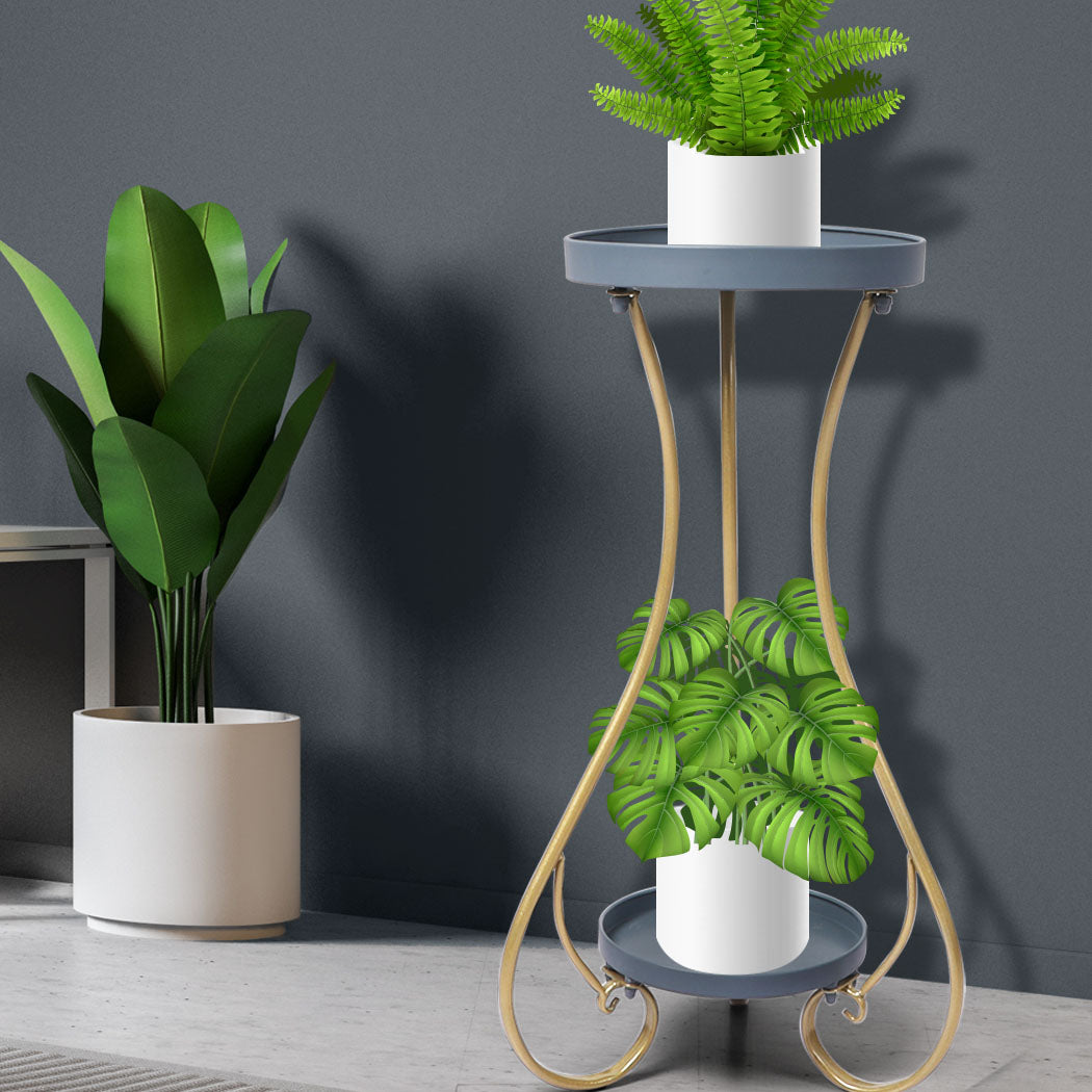 Levede Plant Stand 2 Tiers Outdoor Indoor Large-1942353744830271495