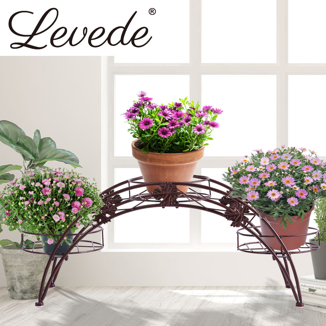2X Plant Stand Outdoor Indoor Metal Bronze-1942352902391730183