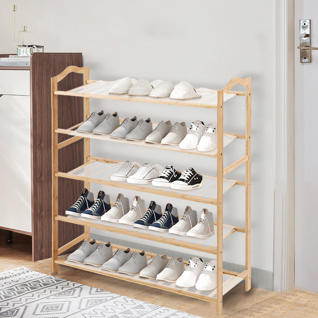 Levede Shoe Rack Bamboo Storage Wooden-1942353134873612295