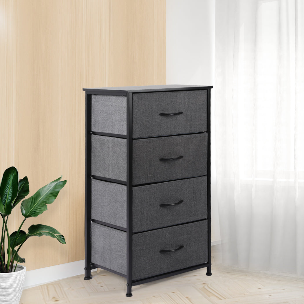 Levede Storage Cabinet Tower Chest Dark Grey-1917016725942046727