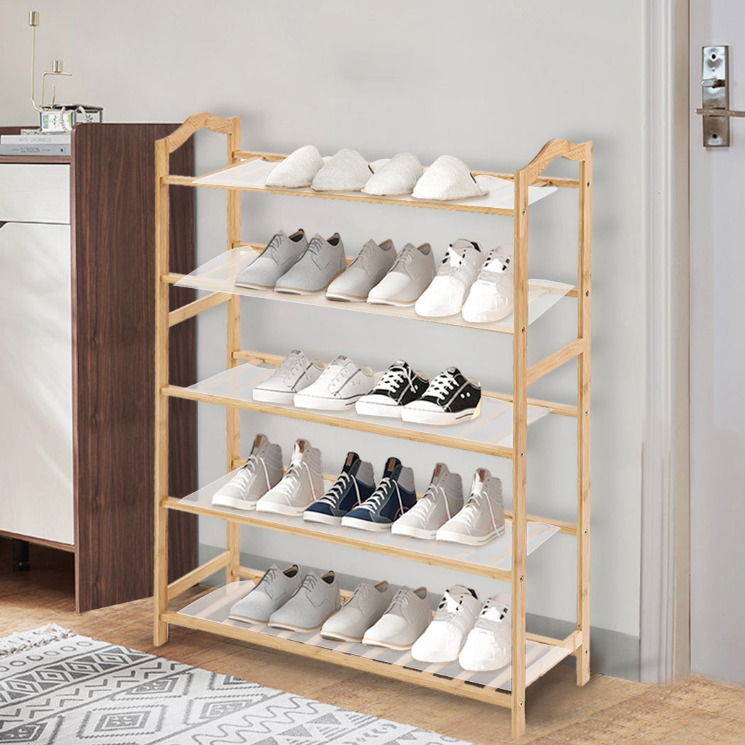 Levede Bamboo Shoe Rack Storage Wooden-1942353134701645831