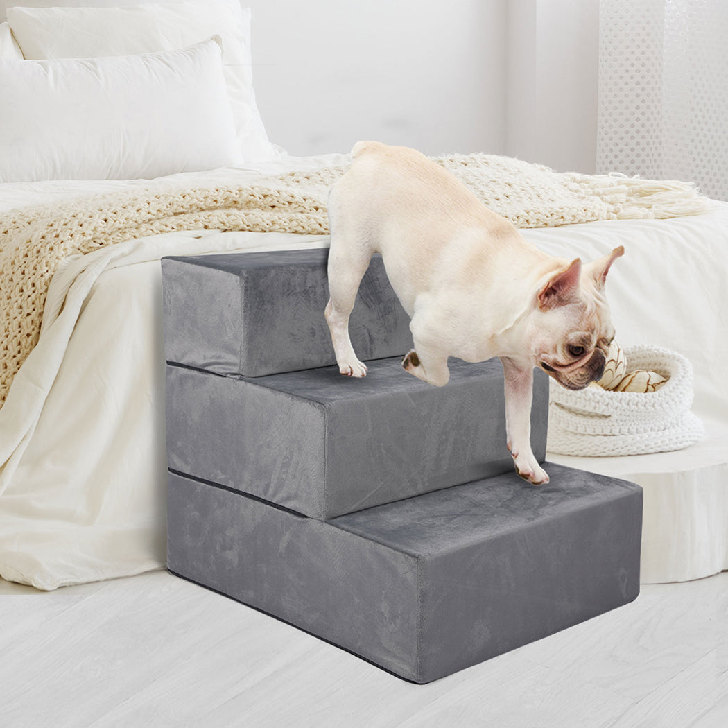 PaWz Pet Stairs 3 Steps Portable Adjustable Medium-1942353065650819079