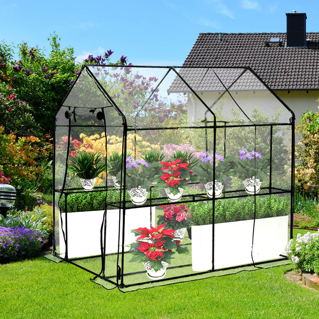 Levede 2 Tier Walk In Greenhouse Garden-1942352905365491718