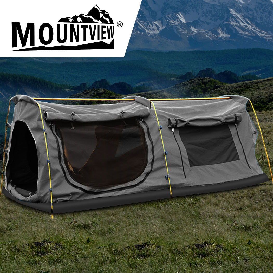 Mountview King Single Swag Camping Swags Grey-1942352883253121031