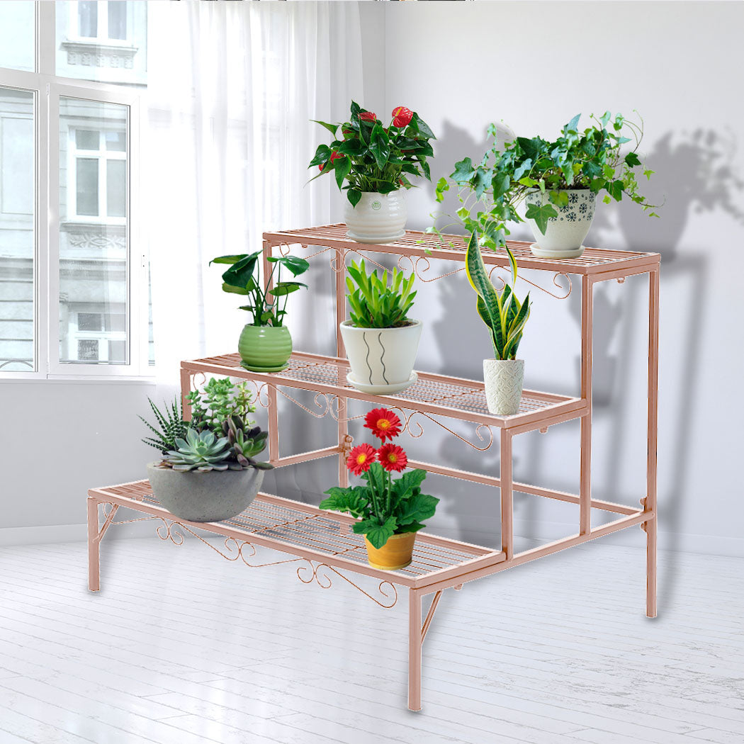 Levede Plant Stand 3 Tier Rectangle-1942352900424601607
