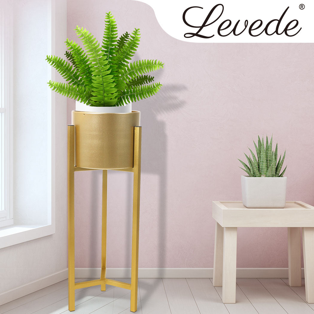Levede Plant Stand Garden Planter Metal Gold Small-1942352906200158214