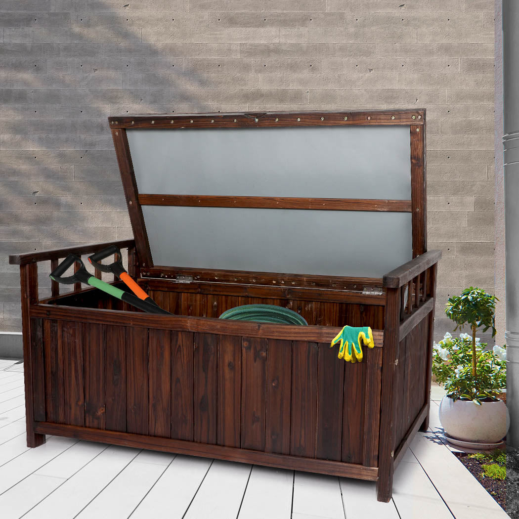Levede Outdoor Storage Box Garden Bench-1942353023913299975