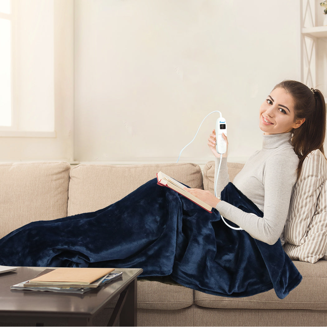 DreamZ Electric Throw Blanket Heated Timer Bedding Washable Warm Winter 160X130-1942353796550234119