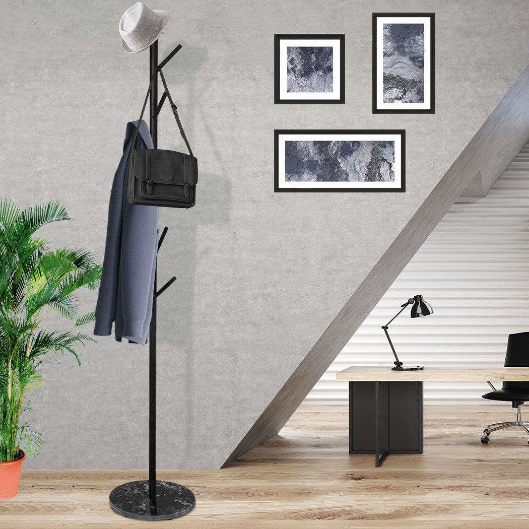 Levede Coat Rack Hat Clothes Stand Hanger Black-1942353103273725958