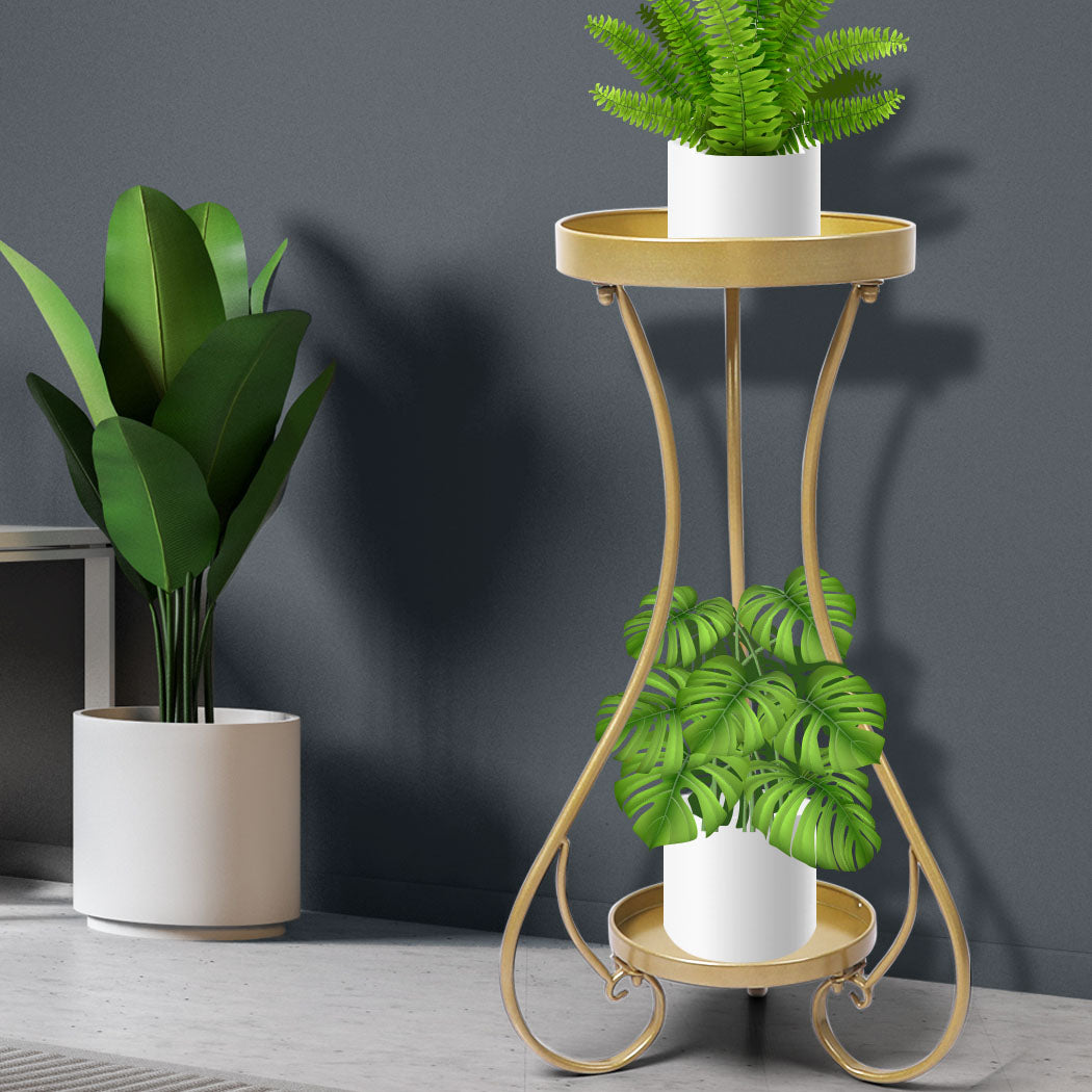 Levede Plant Stand 2 Tiers Outdoor Indoor Large-1942353744637333511