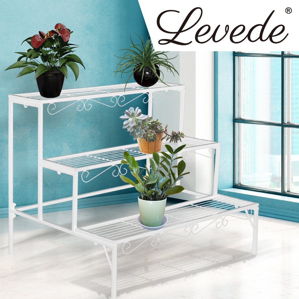 Levede 3 Tier Rectangle Metal Plant-1942352900583985159