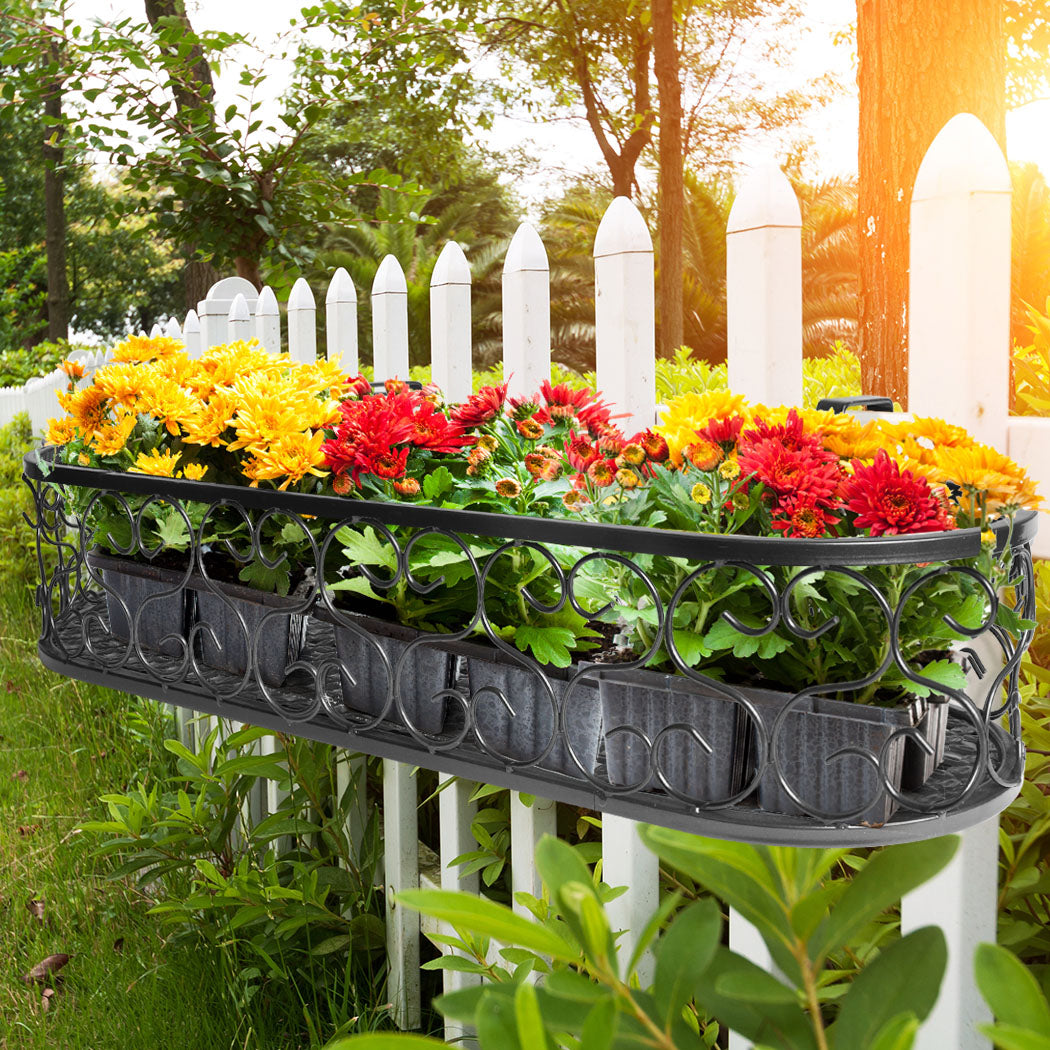 Levede Plant Stand Outdoor Indoor Home Black Oval-1942353742779256839